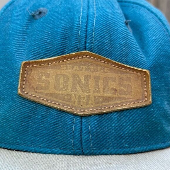 Vintage Seattle Supersonics NBA Hat Blue Unisex Adult One Size - Picture 2 of 13